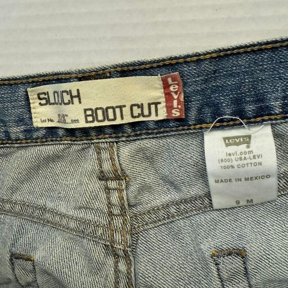 Levi's Slouch Bootcut Patchwork Jeans Size 9 - image 3